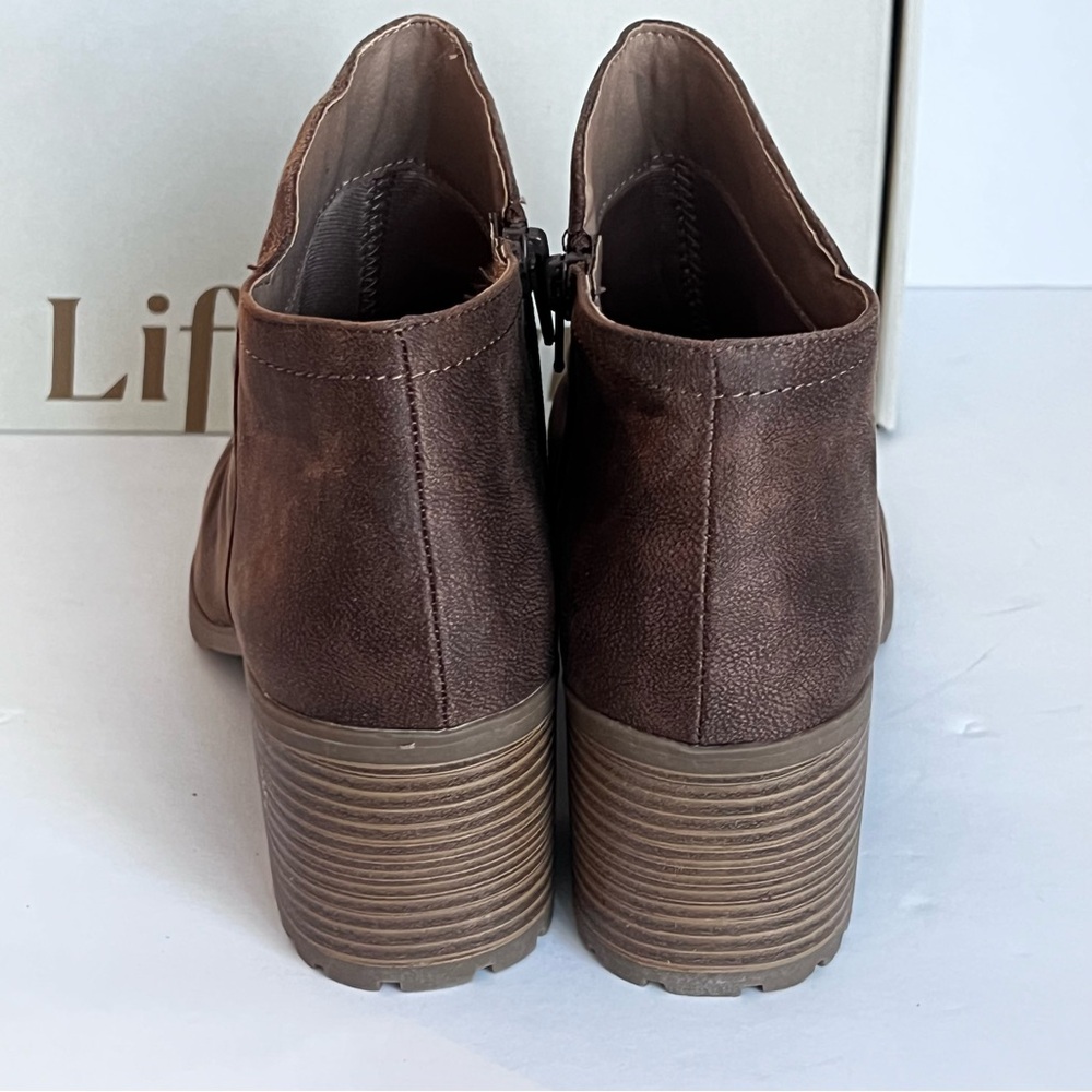 Life Stride Maeve (Women's) Brown Leather Casual Booties Sz 9 New with box @ - Picture 4 of 6